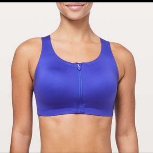 Lululemon Enlite Bra Zip Front Lazurite